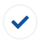 Blue checkmark inside a circle