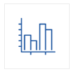 Simple blue bar graph illustration