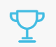 Minimalist trophy symbol in blue