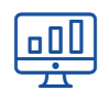 Computer monitor with bar chart icon