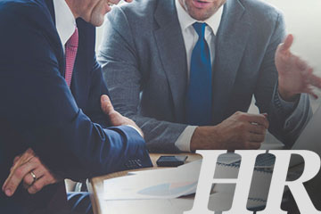 Professionals discussing HR strategies