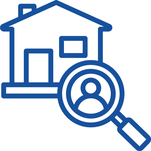 Home search icon with user profile